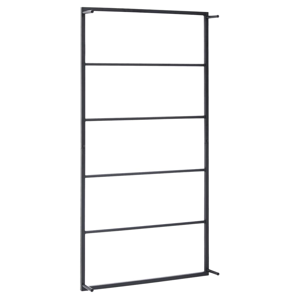 Handdoekenrek 60X10X116 Cm Staal Zwart