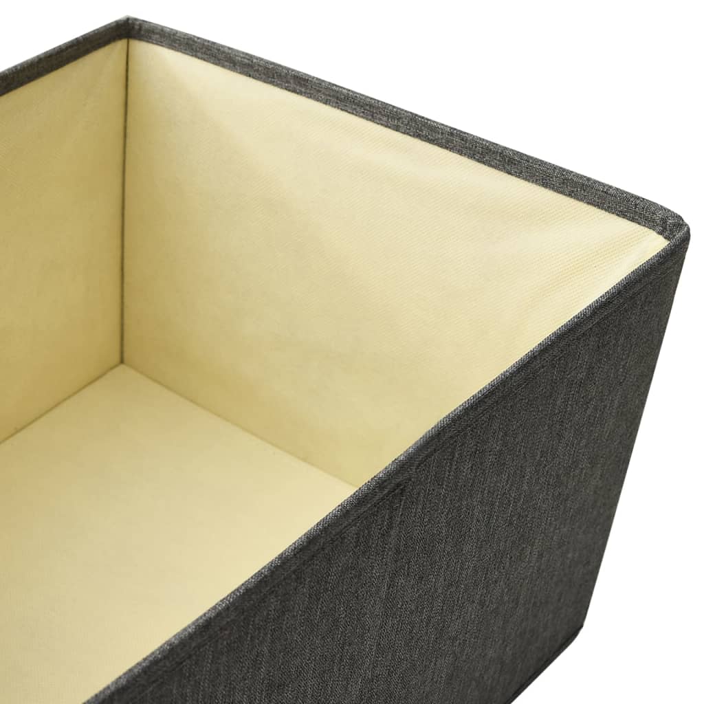 3-Delige Opbergboxenset Stapelbaar Stof Antracietkleurig