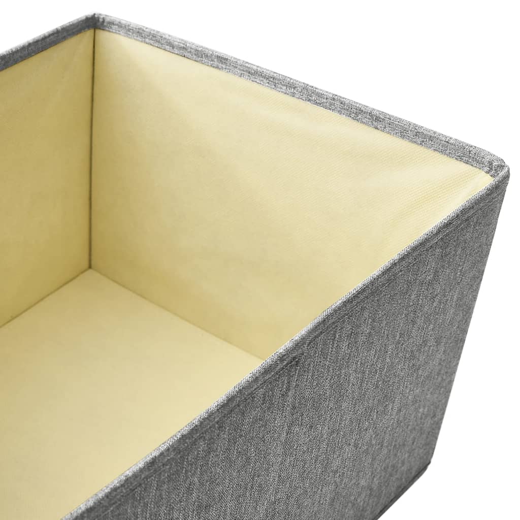3-Delige Opbergboxenset Stapelbaar Stof Grijs