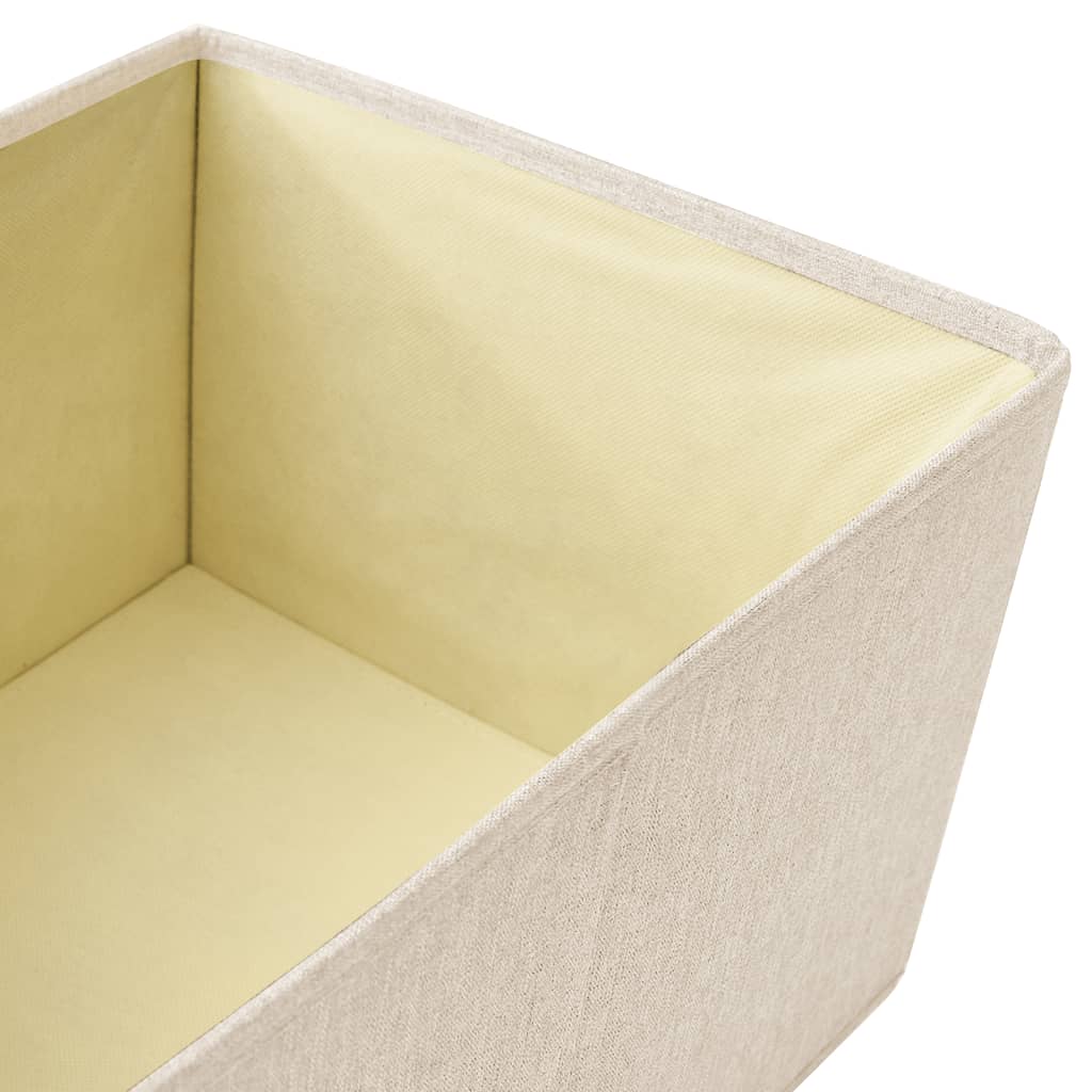 3-Delige Opbergboxenset Stapelbaar Stof Crèmekleurig
