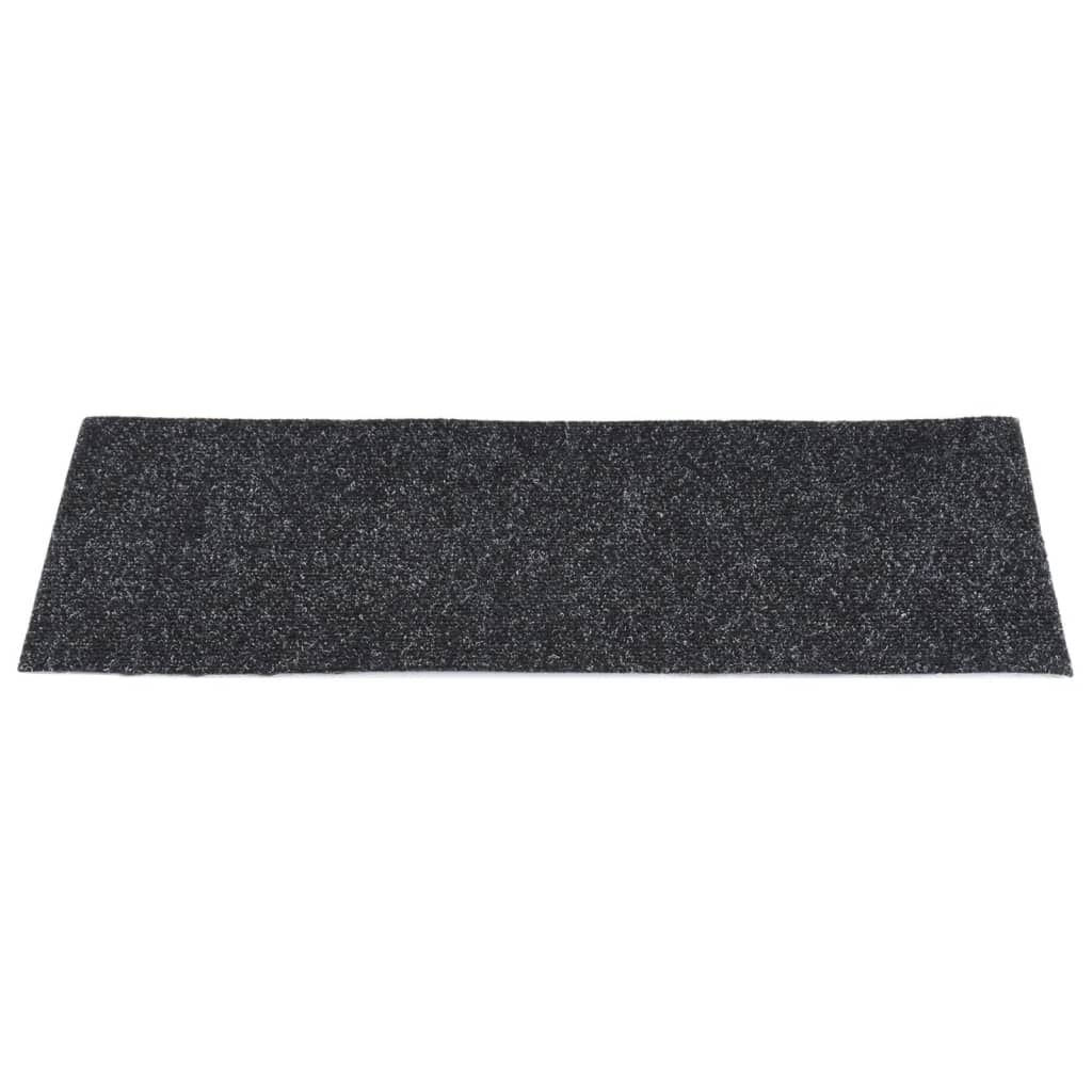15 St Trapmatten Zelfklevend Rechthoekig 60X25 Cm Zwart