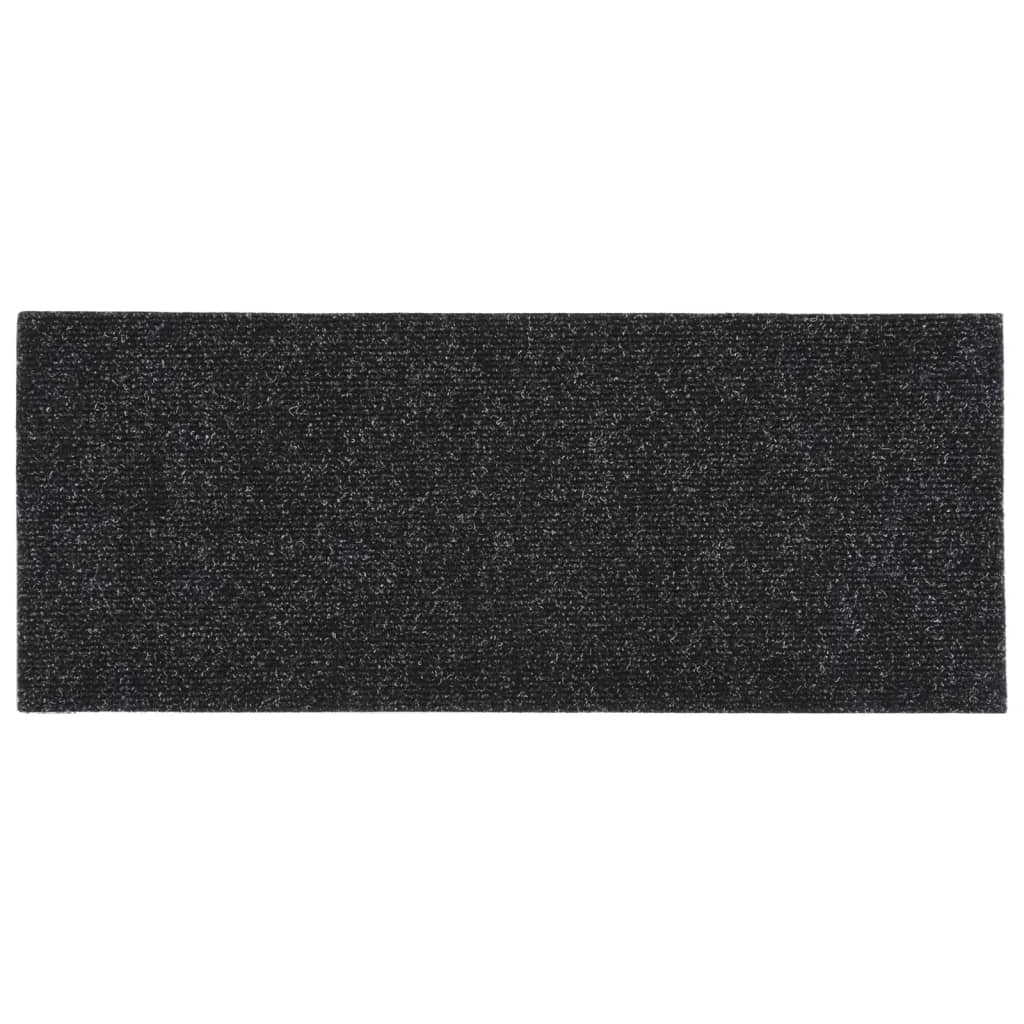 15 St Trapmatten Zelfklevend Rechthoekig 60X25 Cm Zwart