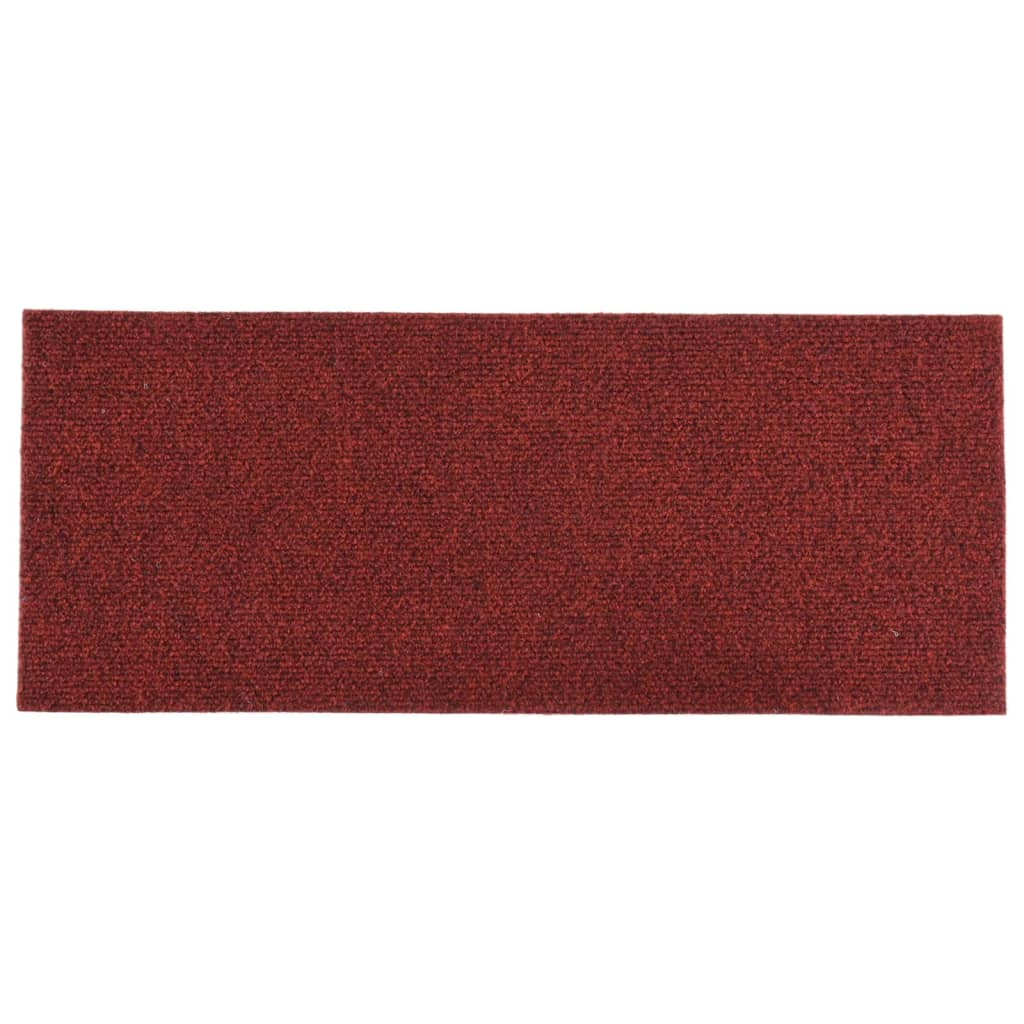 15 St Trapmatten Zelfklevend Rechthoekig 60X25 Cm Rood