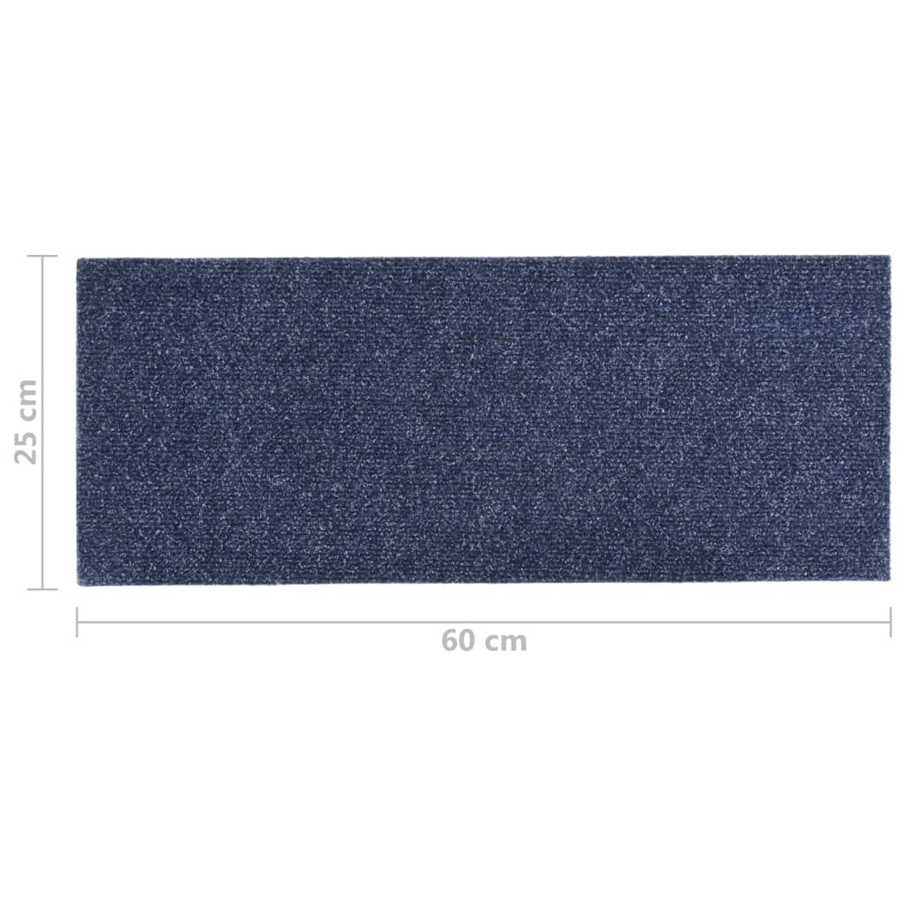 15 St Trapmatten Zelfklevend Rechthoekig 60X25 Cm Grijsblauw