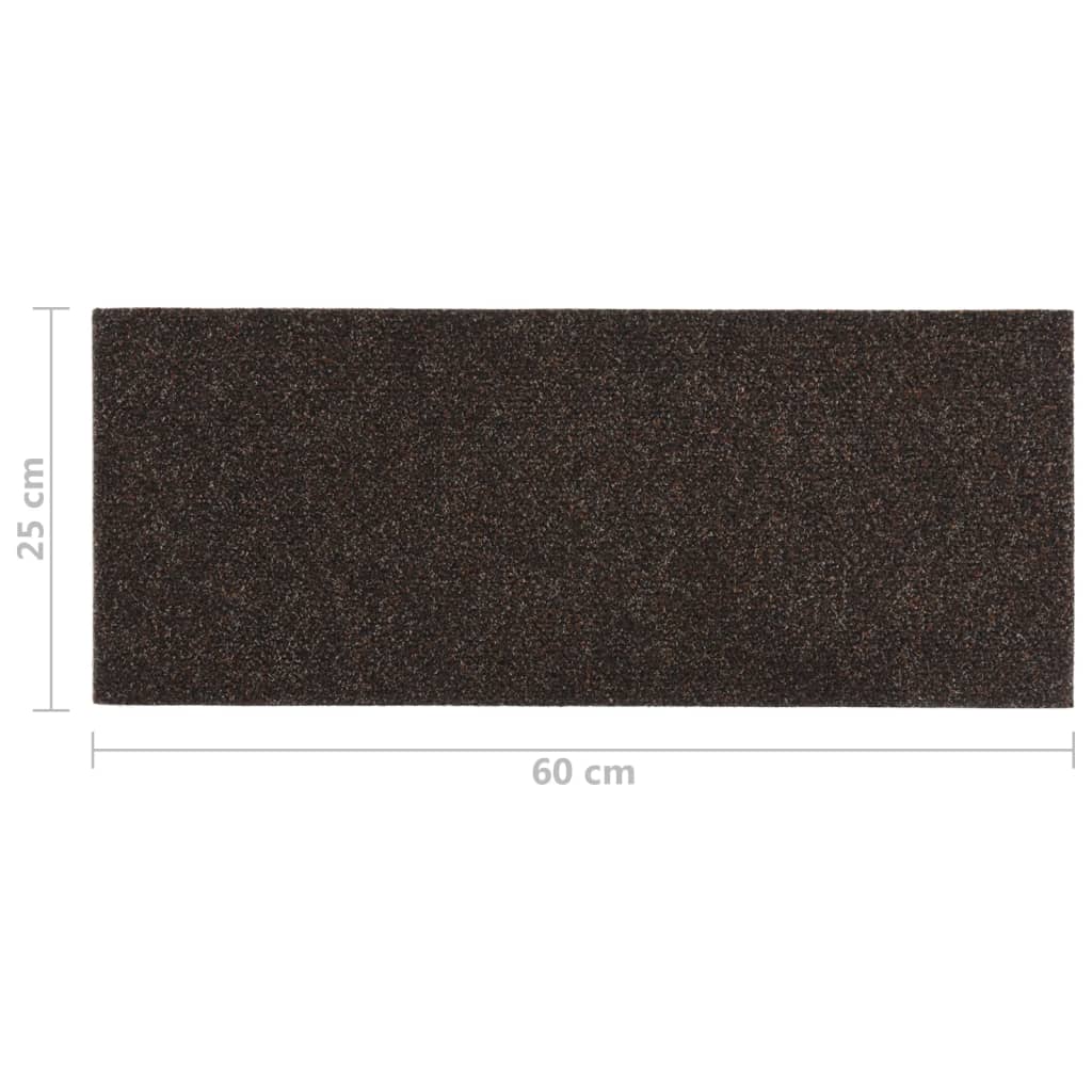 15 St Trapmatten Zelfklevend Rechthoekig 60X25 Cm Donkerbruin