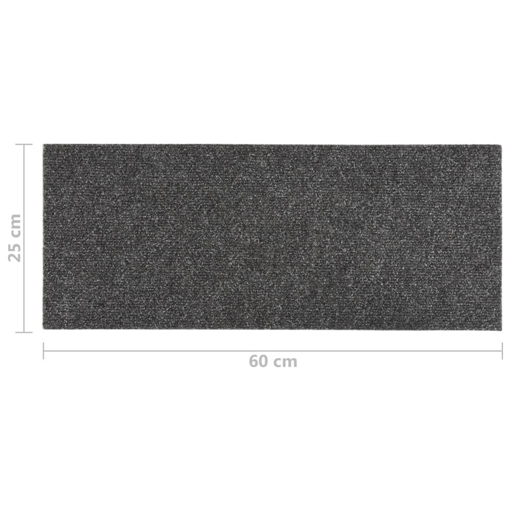 15 St Trapmatten Zelfklevend Rechthoekig 60X25 Cm Grijsbruin
