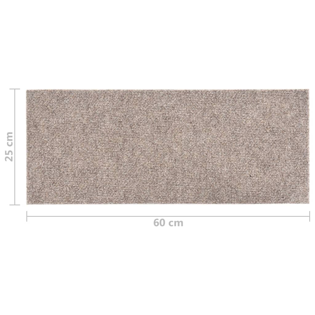 15 St Trapmatten Zelfklevend Rechthoekig 60X25 Cm Crèmekleurig