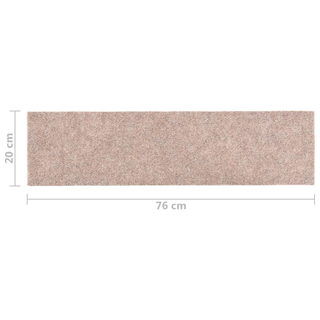 15 St Trapmatten Zelfklevend Rechthoekig 76X20 Cm Lichtbruin
