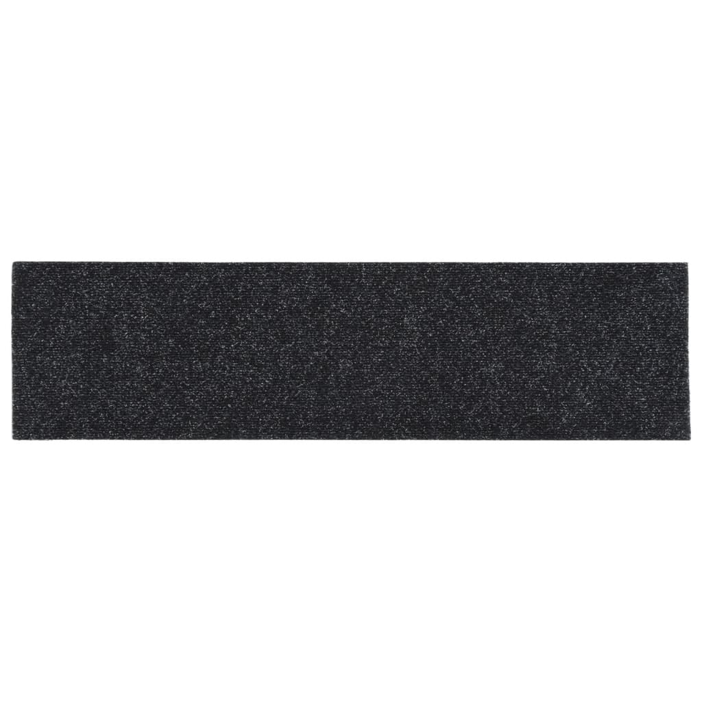 15 St Trapmatten Zelfklevend Rechthoekig 76X20 Cm Zwart