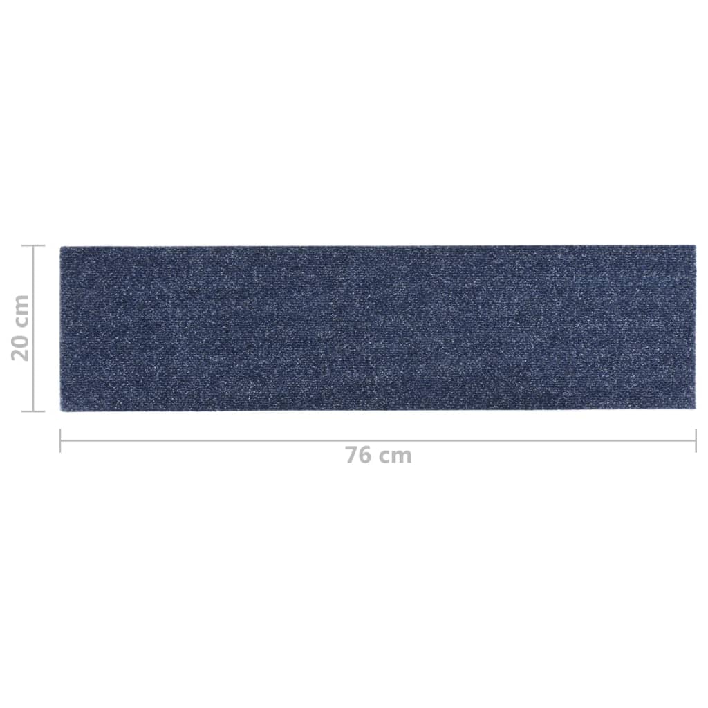 15 St Trapmatten Zelfklevend Rechthoekig 76X20 Cm Grijsblauw