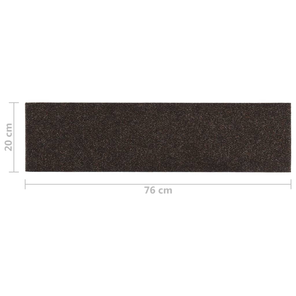 15 St Trapmatten Zelfklevend Rechthoekig 76X20 Cm Donkerbruin