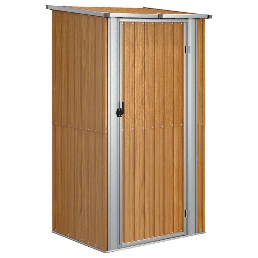 Tuinschuur 118,5X97X209,5 Cm Gegalvaniseerd Staal Bruin