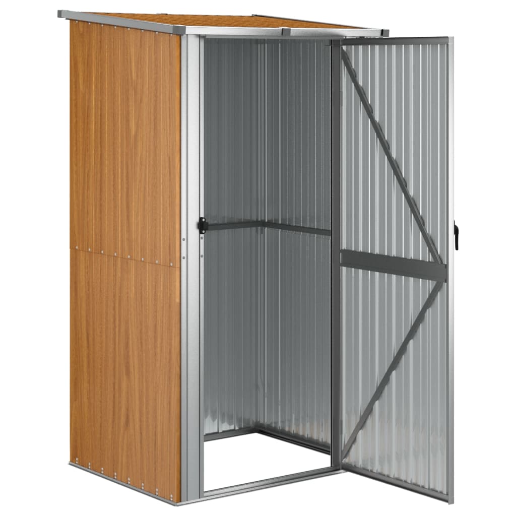 Tuinschuur 118,5X97X209,5 Cm Gegalvaniseerd Staal Bruin