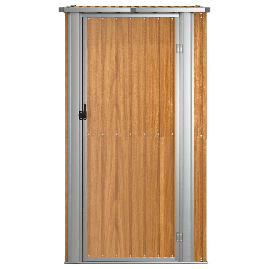 Tuinschuur 118,5X97X209,5 Cm Gegalvaniseerd Staal Bruin