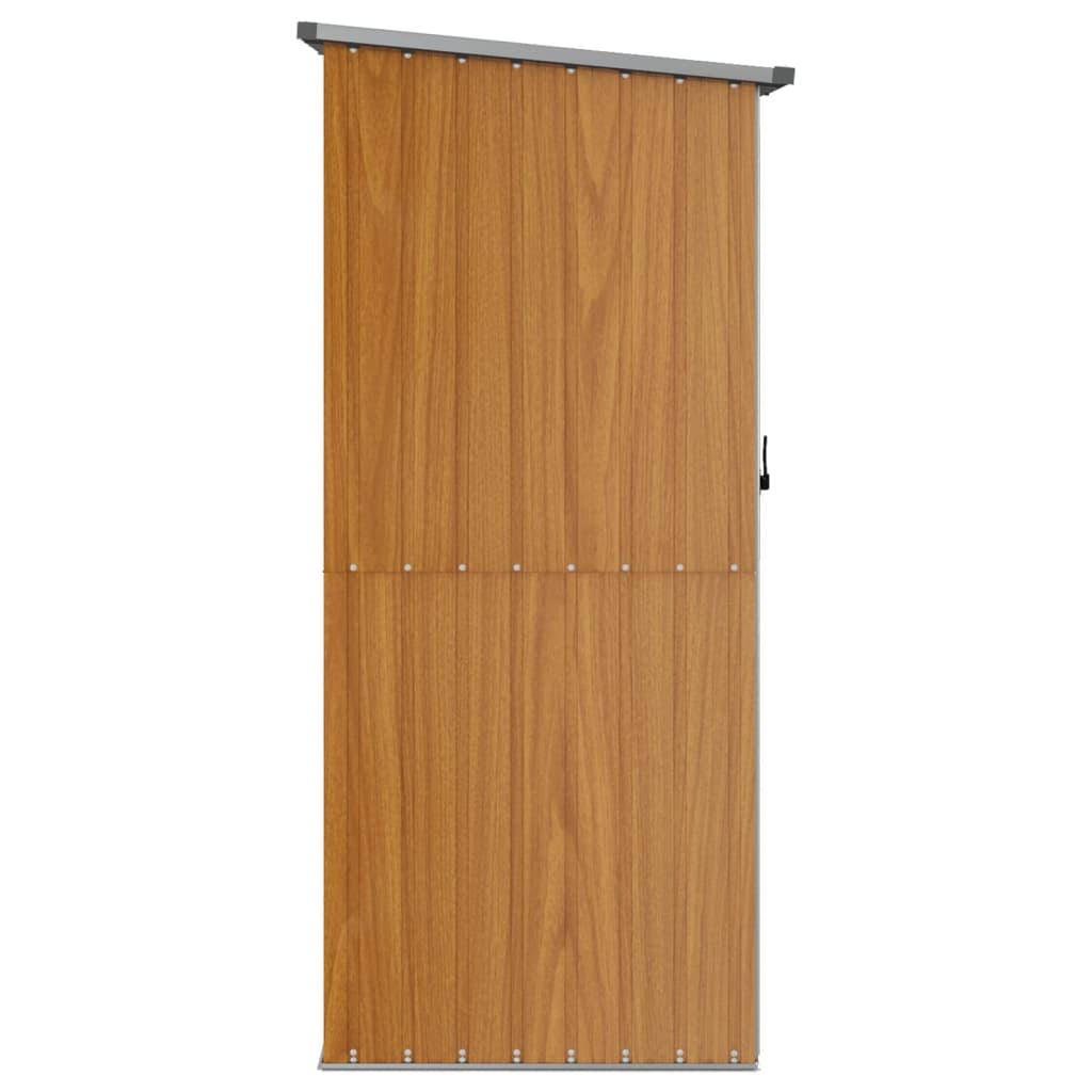 Tuinschuur 118,5X97X209,5 Cm Gegalvaniseerd Staal Bruin