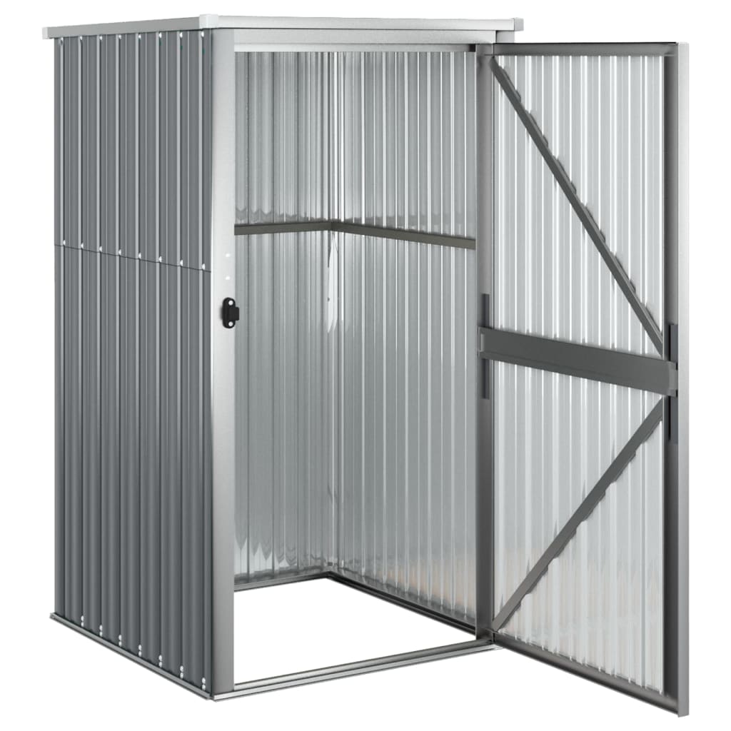 Tuinschuur 88X89X161 Cm Gegalvaniseerd Staal Grijs