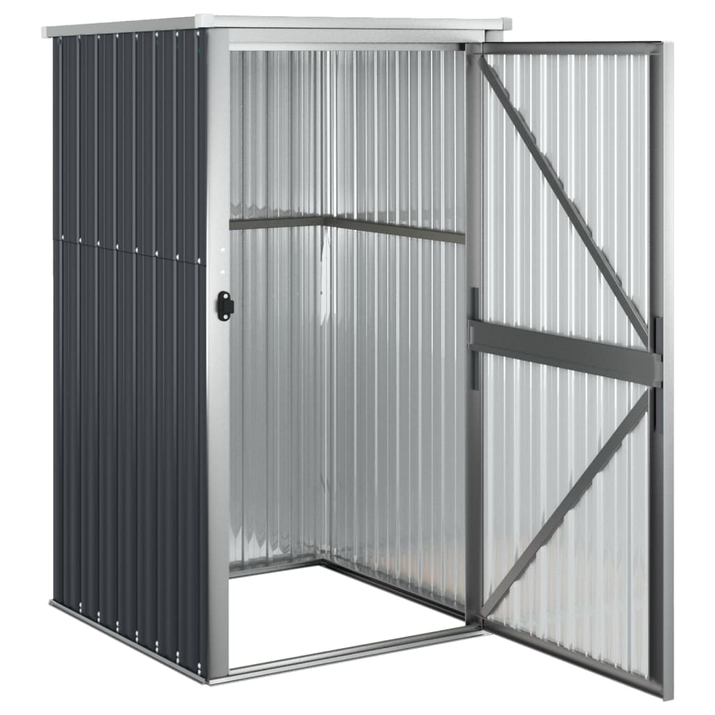 Tuinschuur 88X89X161 Cm Gegalvaniseerd Staal Antracietkleurig