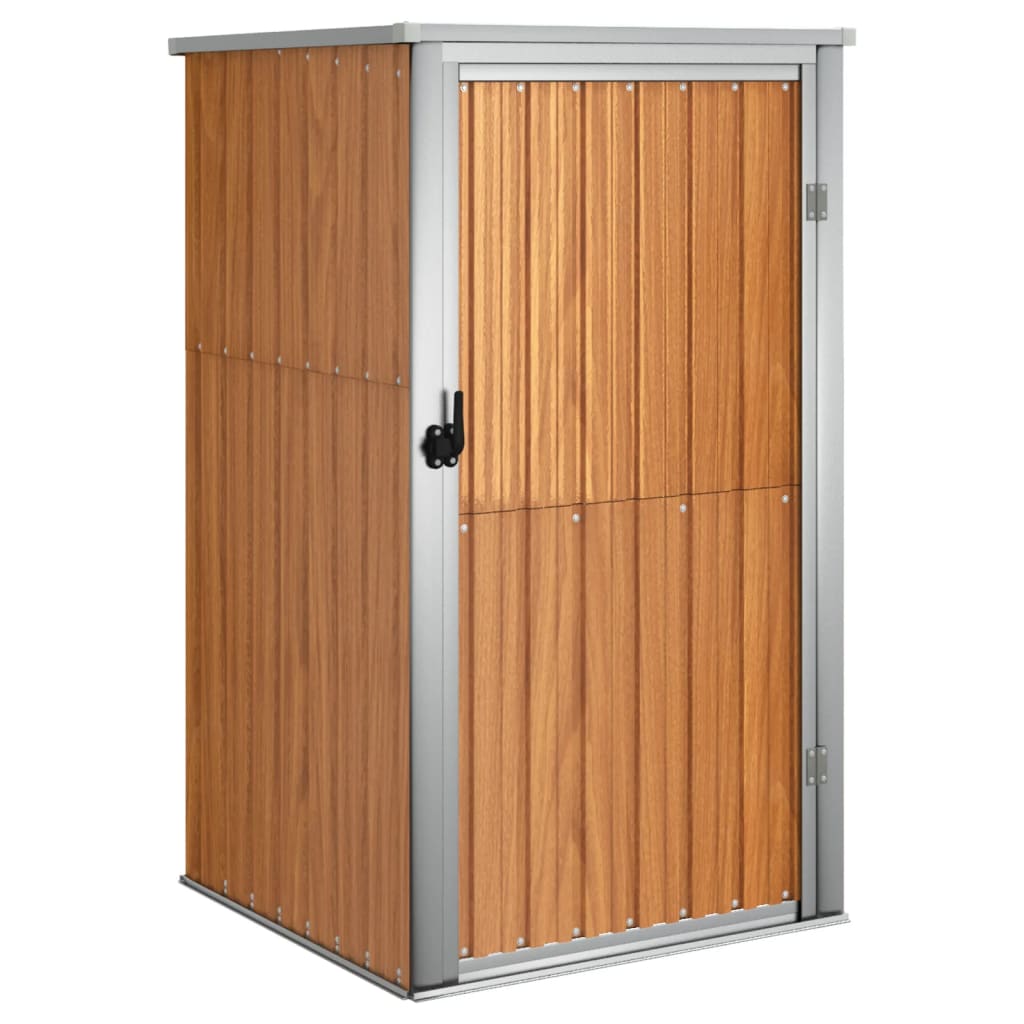 Tuinschuur 88X89X161 Cm Gegalvaniseerd Staal Bruin