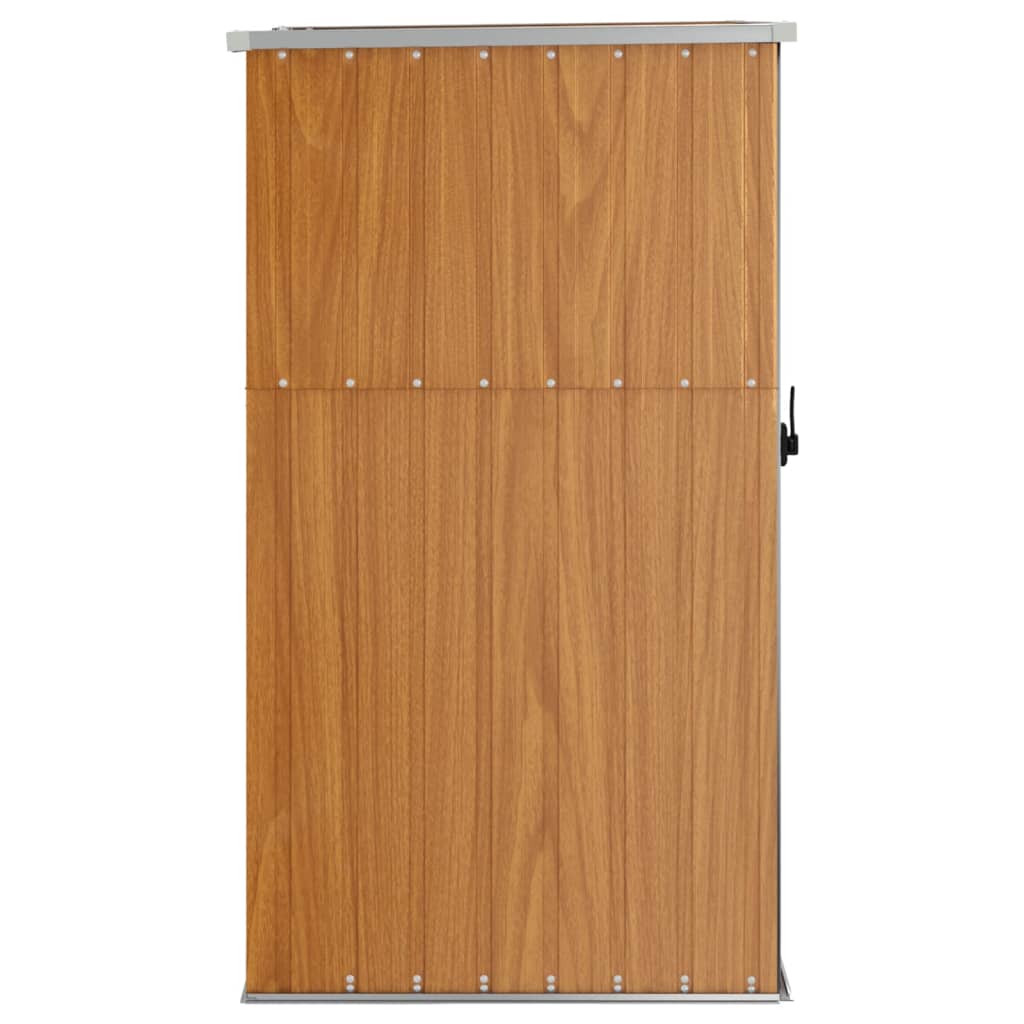 Tuinschuur 88X89X161 Cm Gegalvaniseerd Staal Bruin