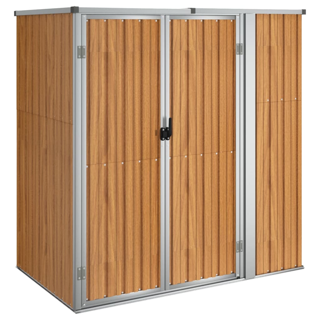 Tuinschuur 161X89X161 Cm Gegalvaniseerd Staal Bruin
