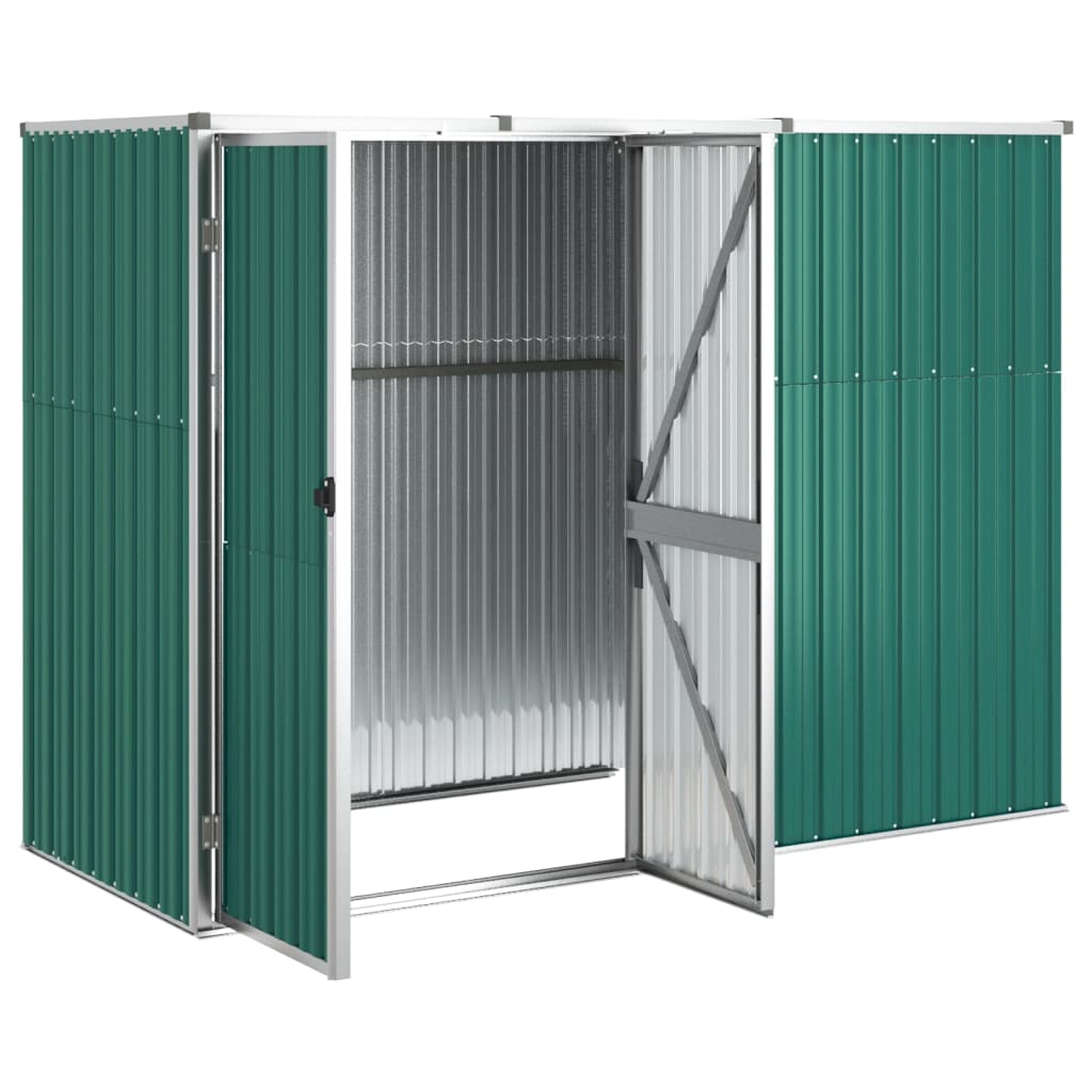 Tuinschuur 225X89X161 Cm Gegalvaniseerd Staal Groen