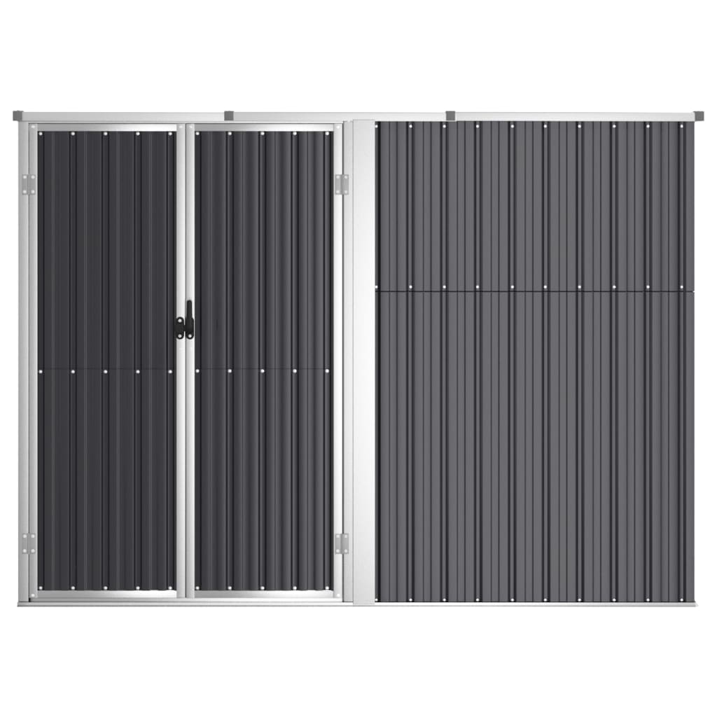 Tuinschuur 225X89X161 Cm Gegalvaniseerd Staal Antracietkleurig