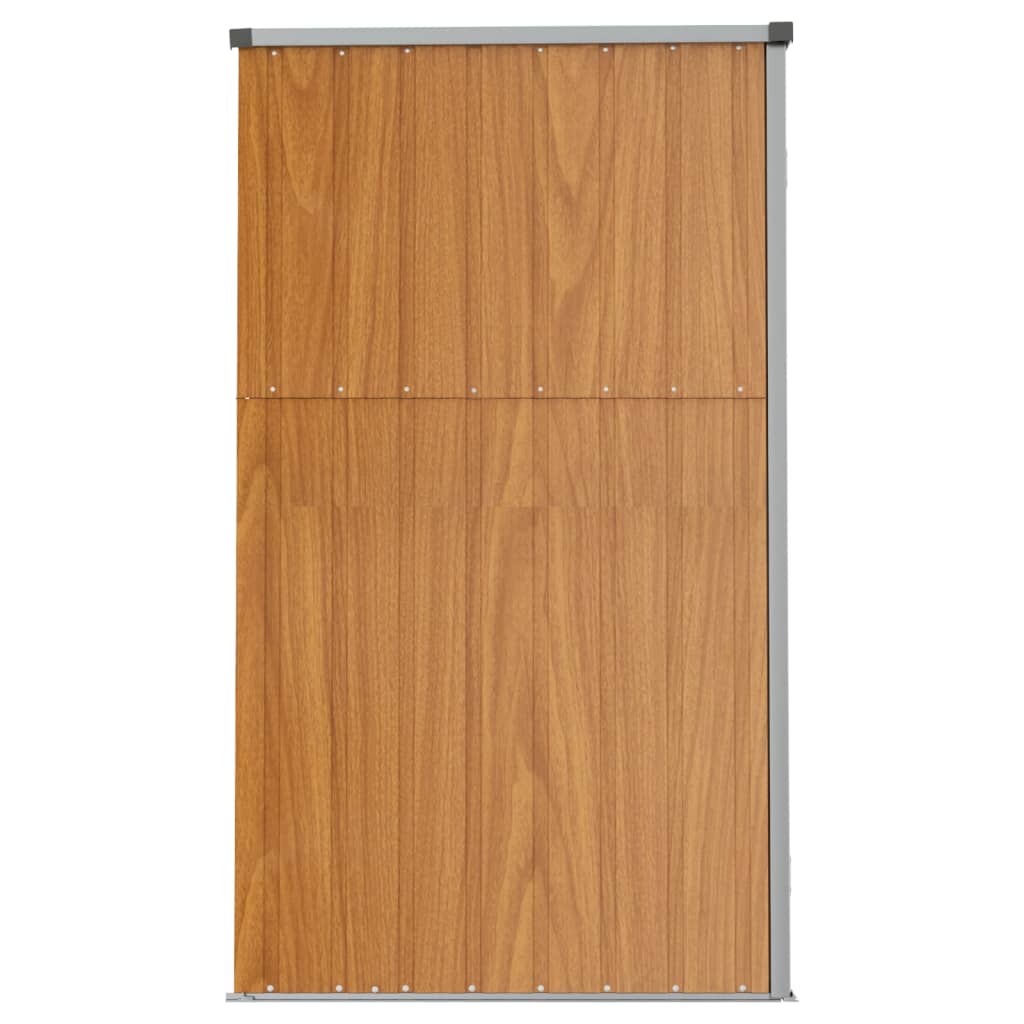 Tuinschuur 225X89X161 Cm Gegalvaniseerd Staal Bruin
