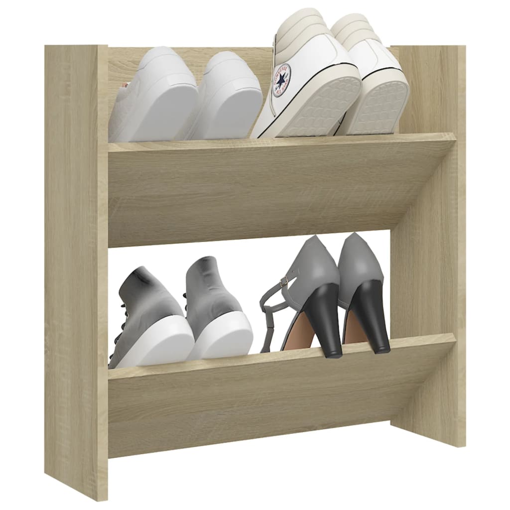 Wandschoenenkast 60X18X60 Cm Spaanplaat Sonoma Eikenkleurig