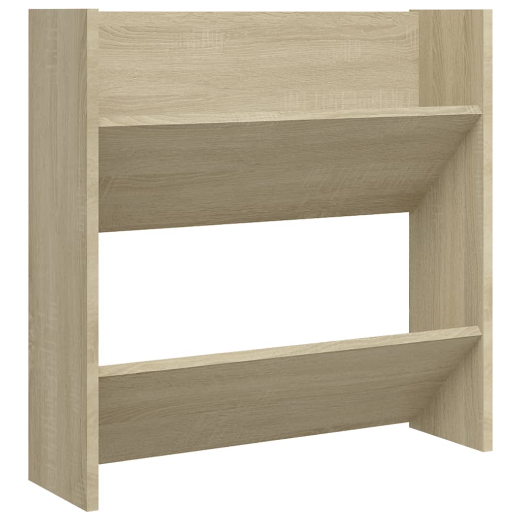 Wandschoenenkasten 2 St 60X18X60 Cm Spaanplaat Sonoma Eiken