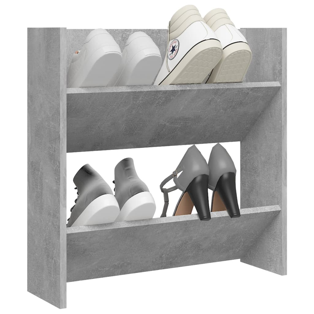 Wandschoenenkast 60X18X60 Cm Spaanplaat Betongrijs