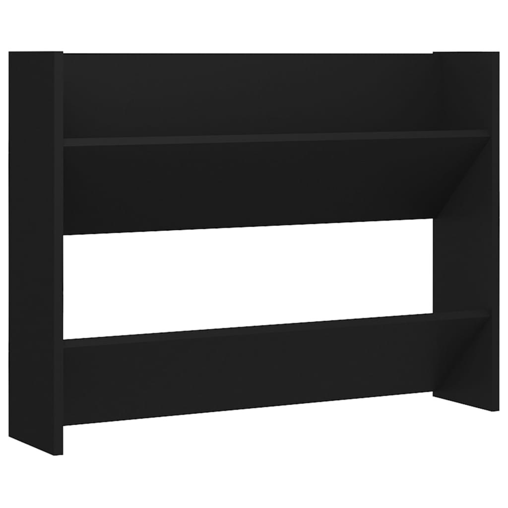 Wandschoenenkasten 2 St 80X18X60 Cm Spaanplaat Zwart