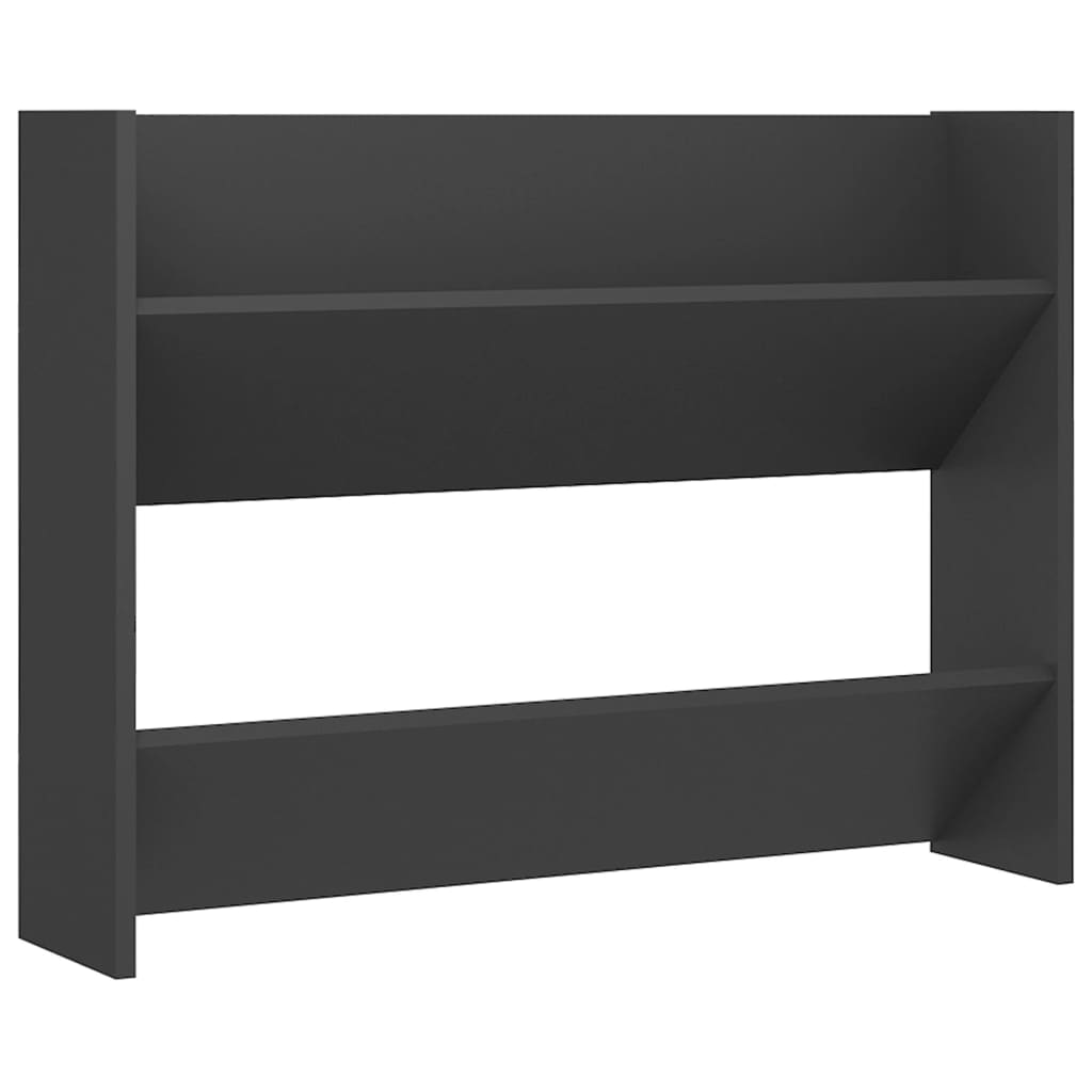 Wandschoenenkast 80X18X60 Cm Spaanplaat Grijs