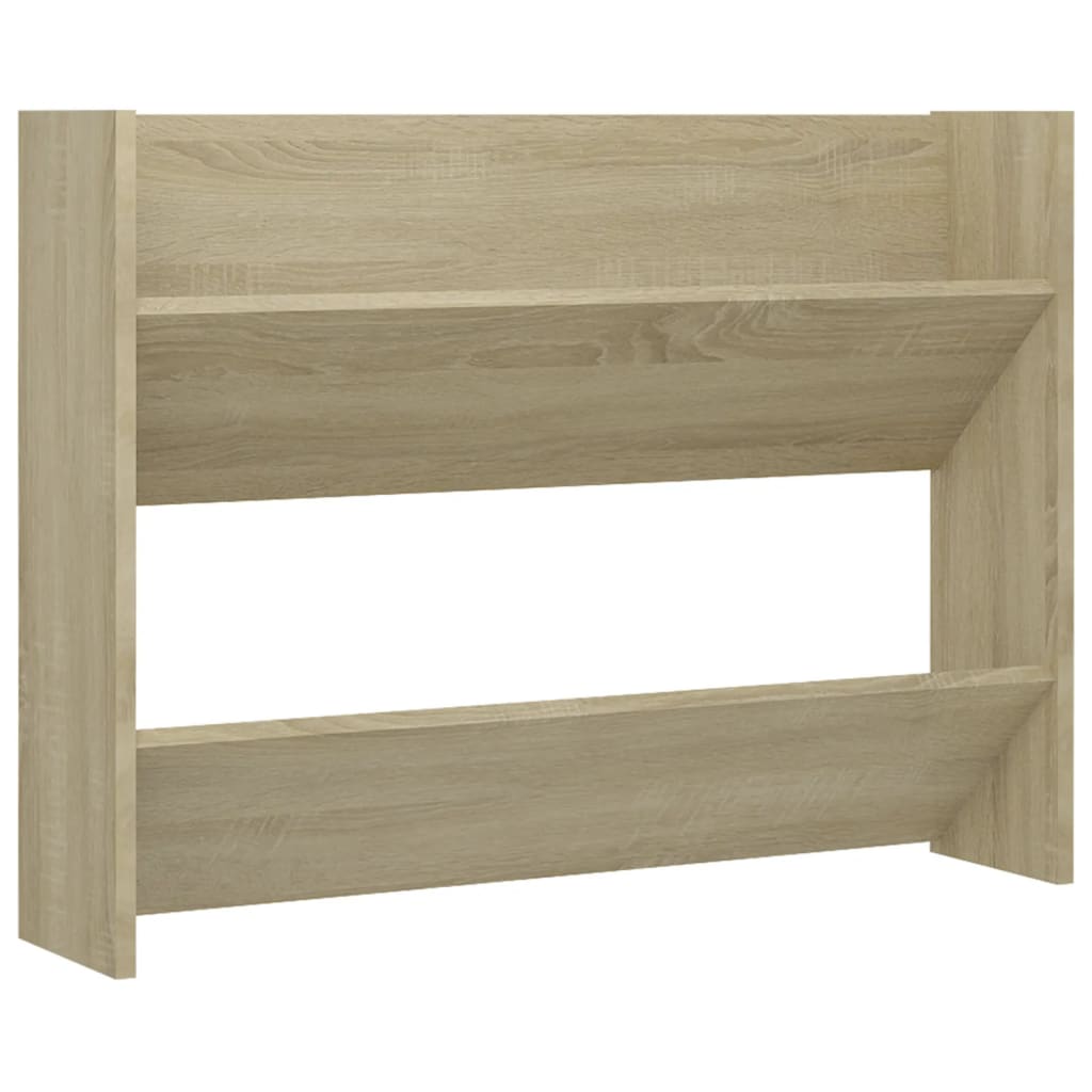 Wandschoenenkast 80X18X60 Cm Spaanplaat Sonoma Eikenkleurig