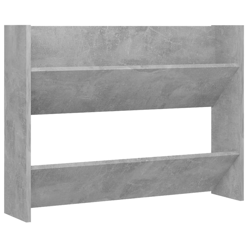 Wandschoenenkast 80X18X60 Cm Spaanplaat Betongrijs