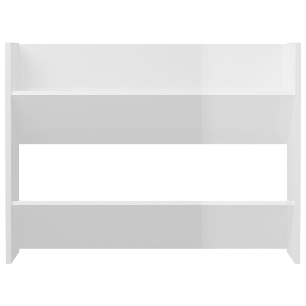 Wandschoenenkast 80X18X60 Cm Spaanplaat Hoogglans Wit
