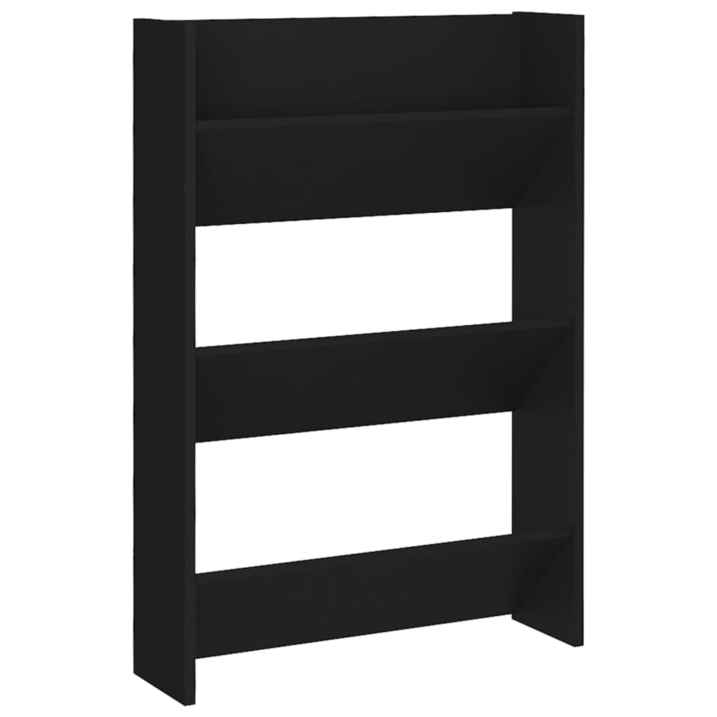 Wandschoenenkast 60X18X90 Cm Spaanplaat Zwart