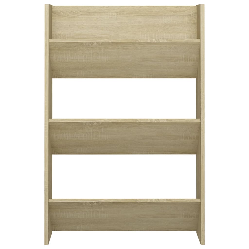Wandschoenenkast 60X18X90 Cm Spaanplaat Sonoma Eikenkleurig