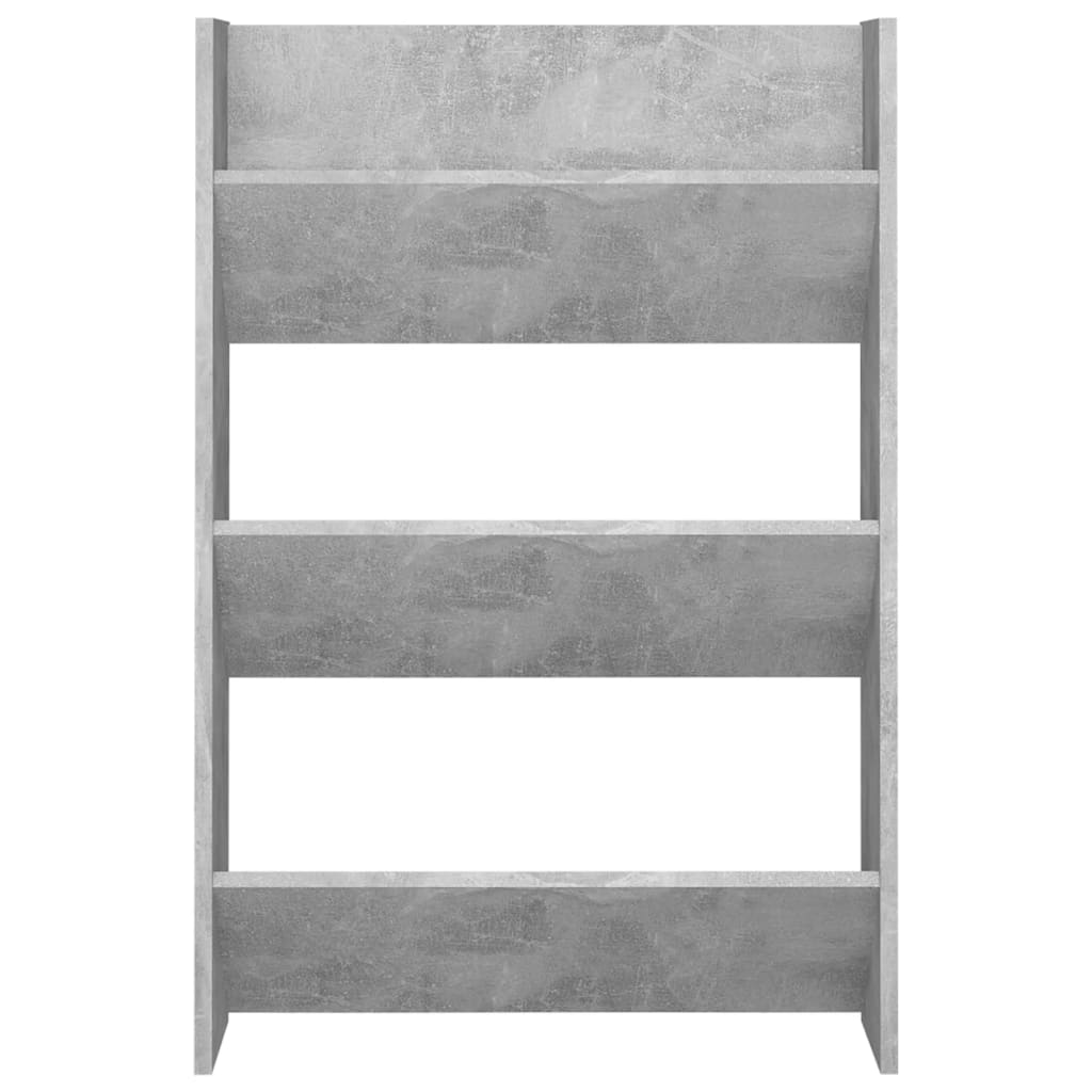 Wandschoenenkast 60X18X90 Cm Spaanplaat Betongrijs