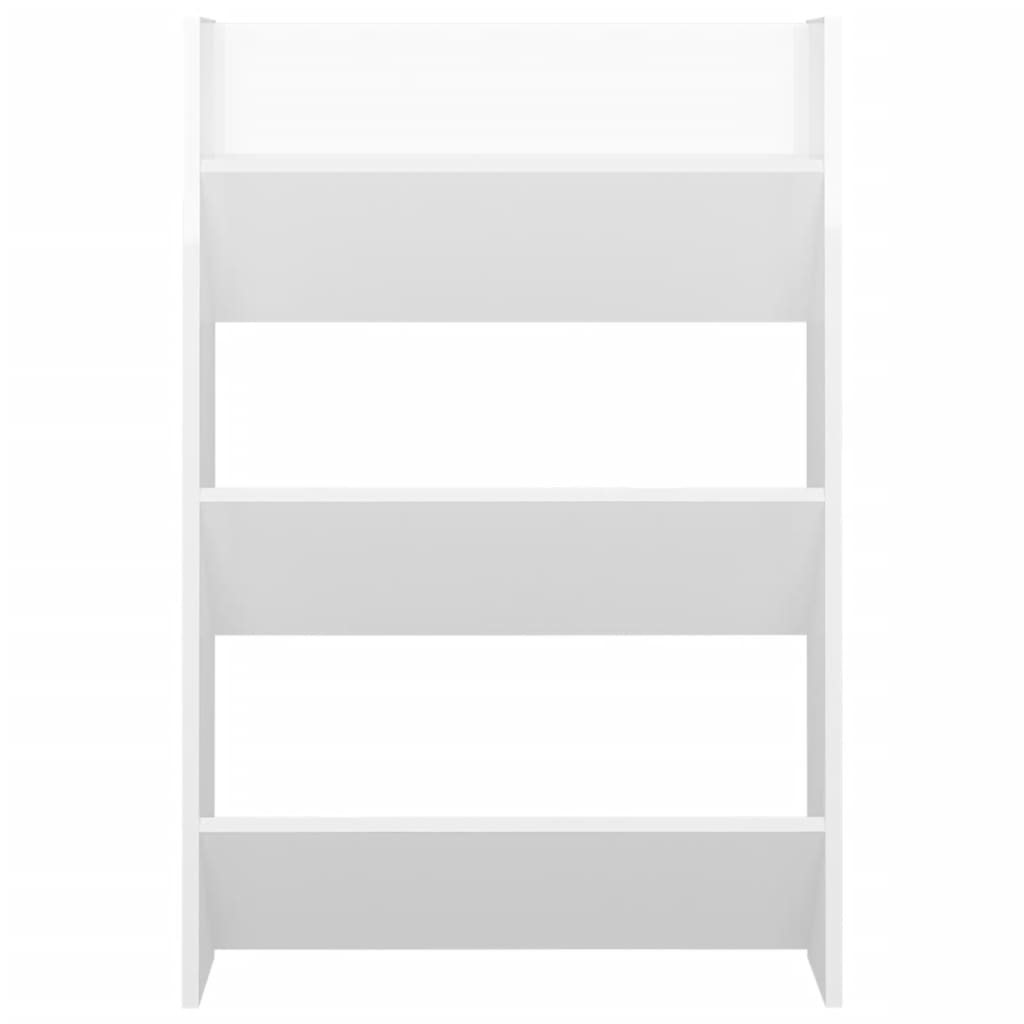 Wandschoenenkasten 2 St 60X18X90 Cm Spaanplaat Hoogglans Wit