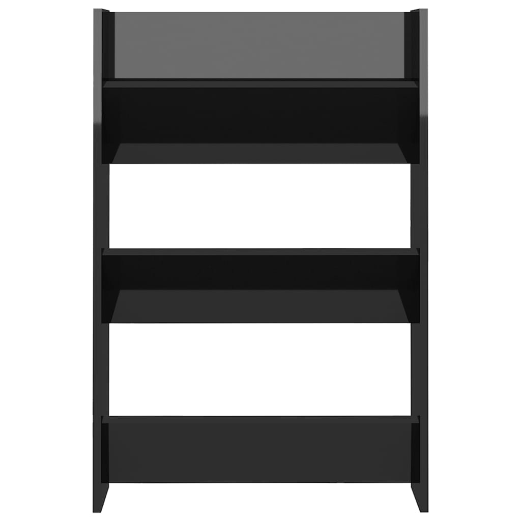 Wandschoenenkasten 2 St 60X18X90 Cm Spaanplaat Hoogglans Zwart