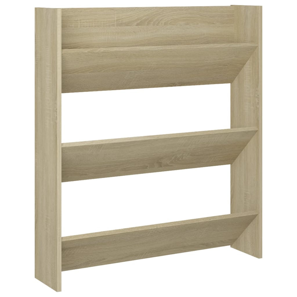 Wandschoenenkasten 2 St 80X18X90 Cm Spaanplaat Sonoma Eiken