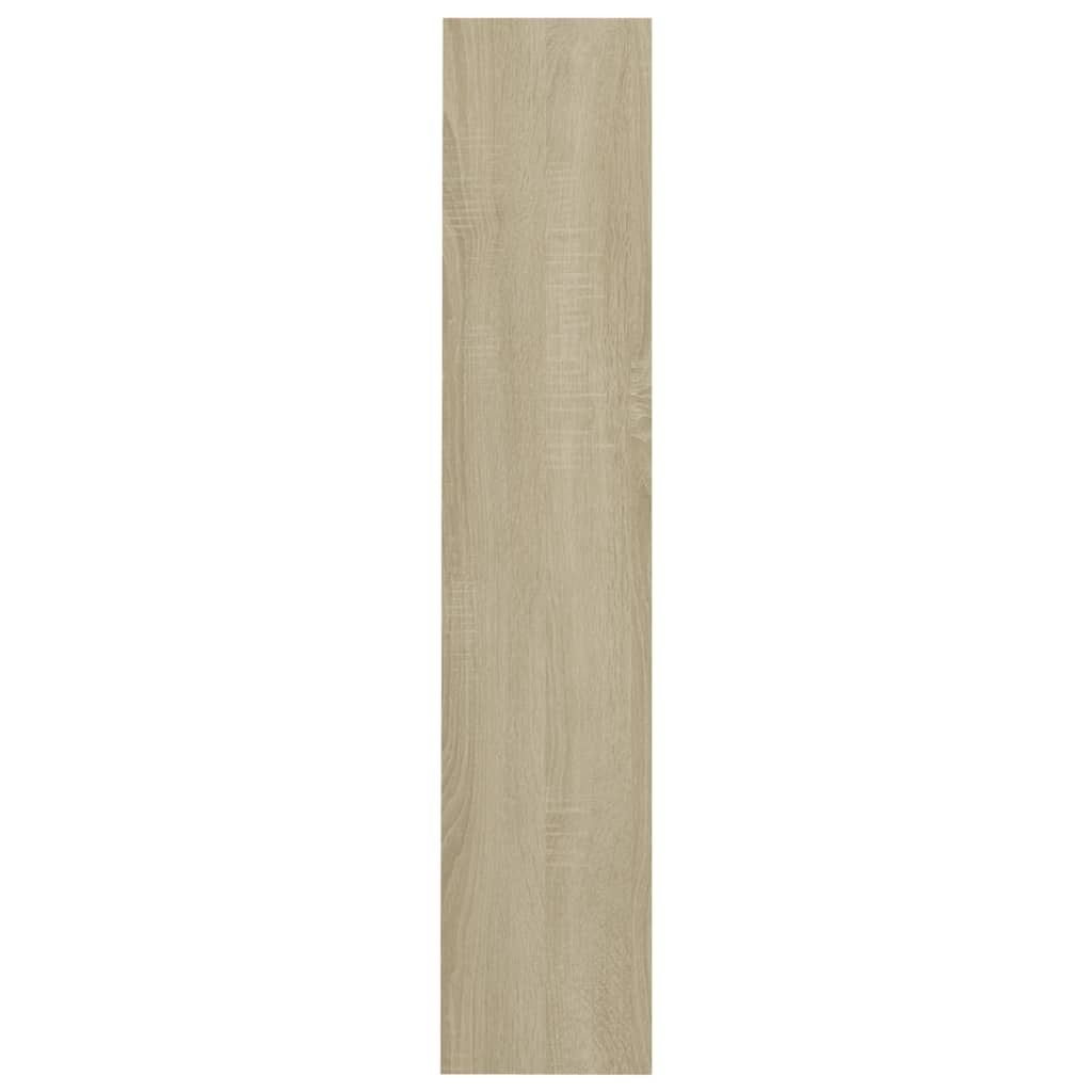 Wandschoenenkast 80X18X90 Cm Spaanplaat Wit Sonoma Eikenkleurig