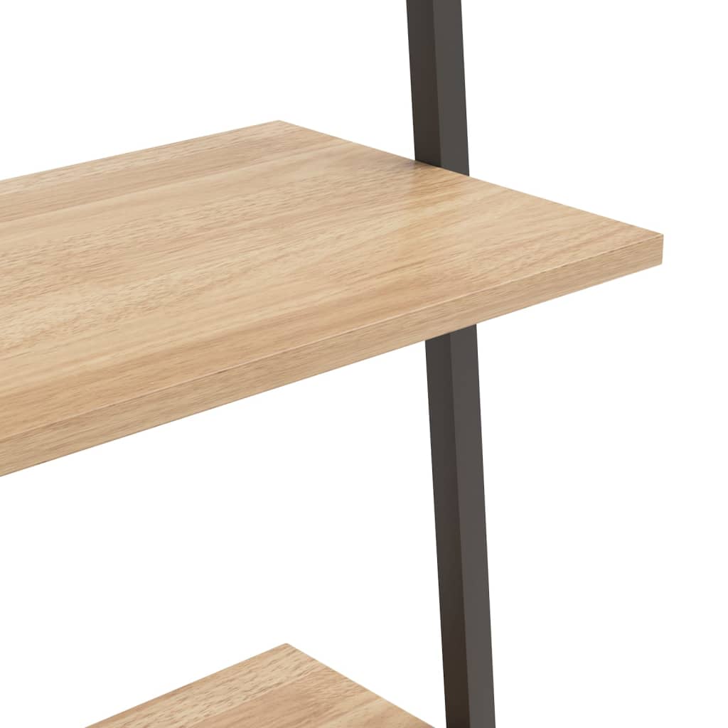 Ladderrek Met 3 Schappen 64X34X116 Cm Lichtbruin En Zwart