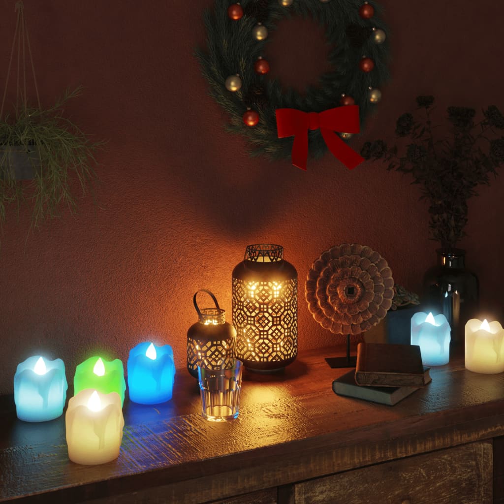 Theelichtjes 100 St Led Vlamloos Elektrisch Meerkleurig