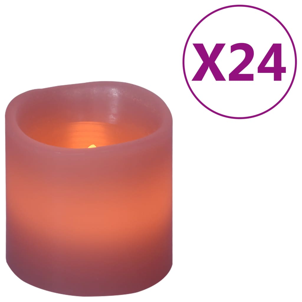 Kaarsen 24 St Led Met Timer En Afstandsbediening Warmwit