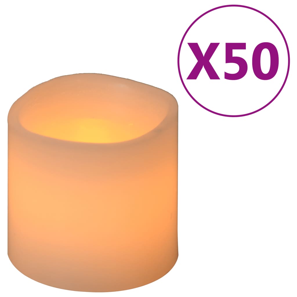Kaarsen 50 St Led Warmwit