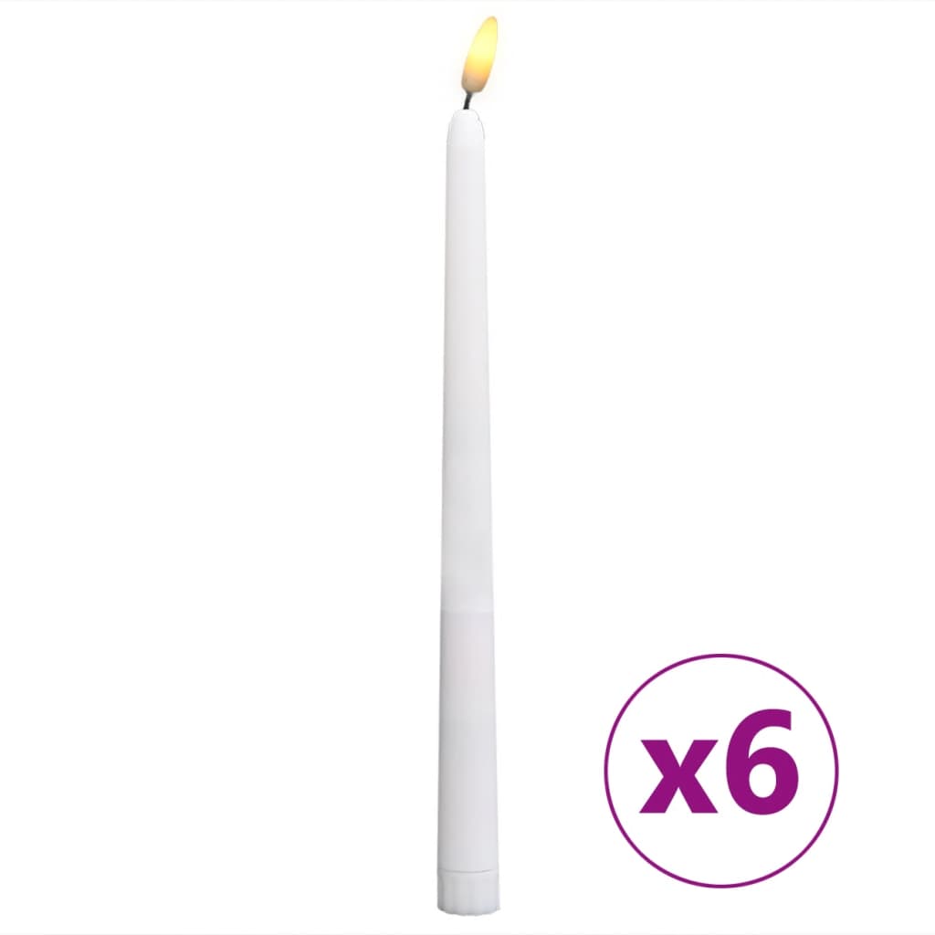 Dinerkaarsen 6 St Led Vlamloos Elektrisch Warmwit