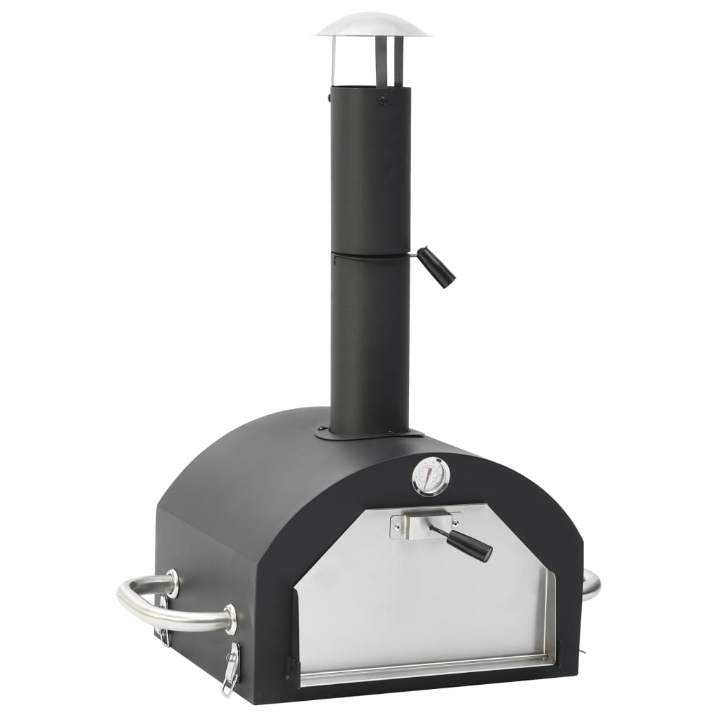 Pizzaoven En Barbecue 3-In-1 Zwart