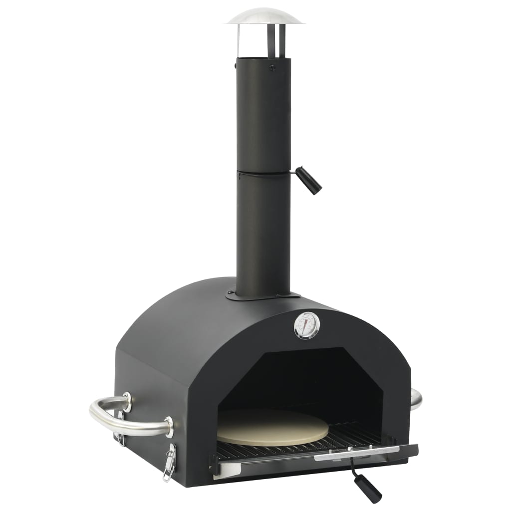 Pizzaoven En Barbecue 3-In-1 Zwart