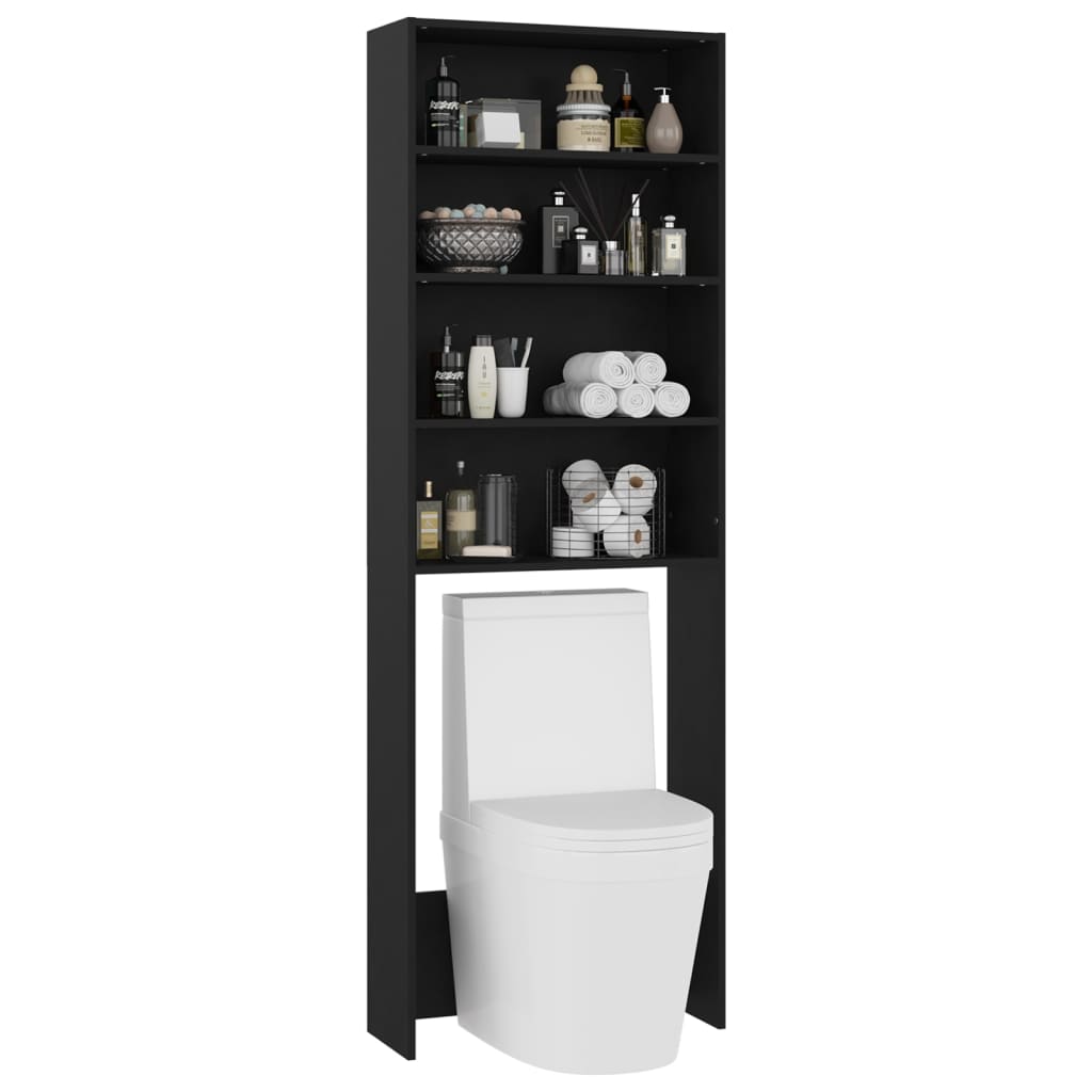 Wasmachinekast 64X24X190 Cm Zwart